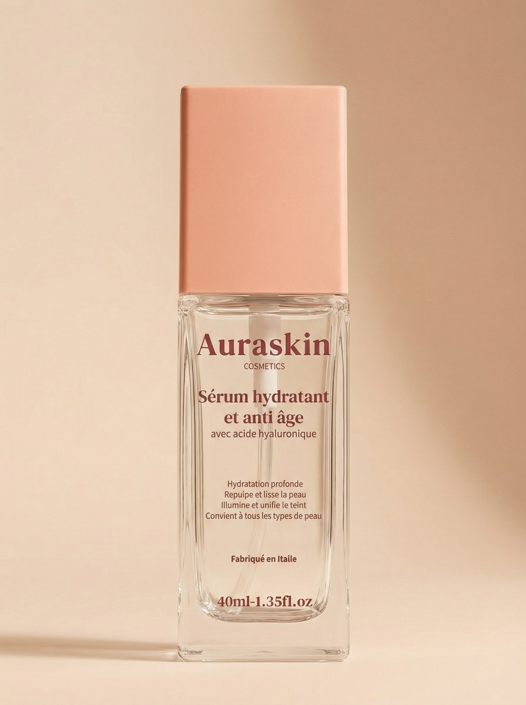 Sérum hydratant et anti-âge à l'acide hyaluronique