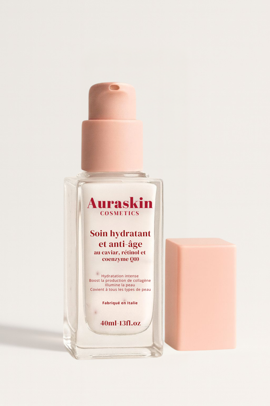 Soin hydratant et anti-âge au caviar, rétinol coenzyme Q10