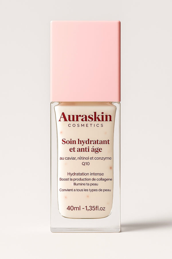 Soin hydratant et anti-âge au caviar, rétinol coenzyme Q10