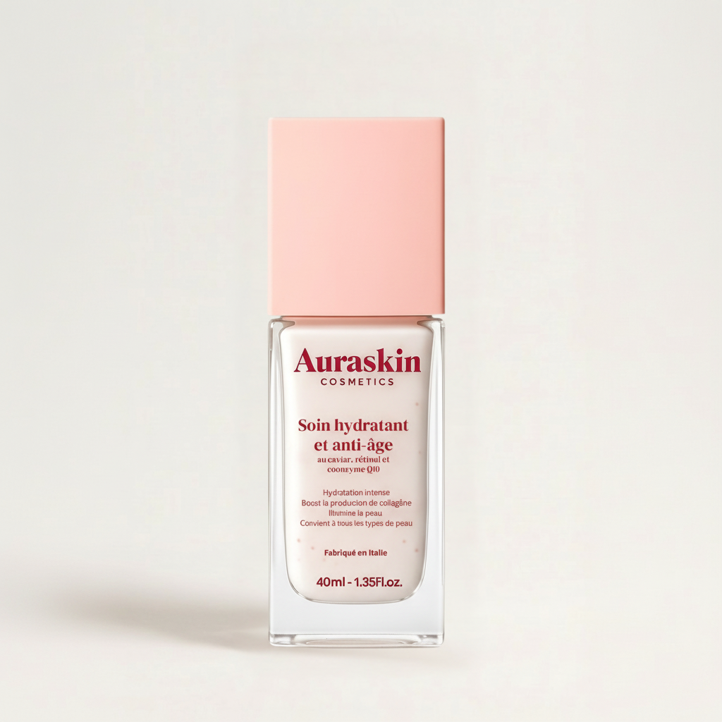 Moisturizing and Anti-Aging Caviar Cream with Retinol and Coenzyme Q10