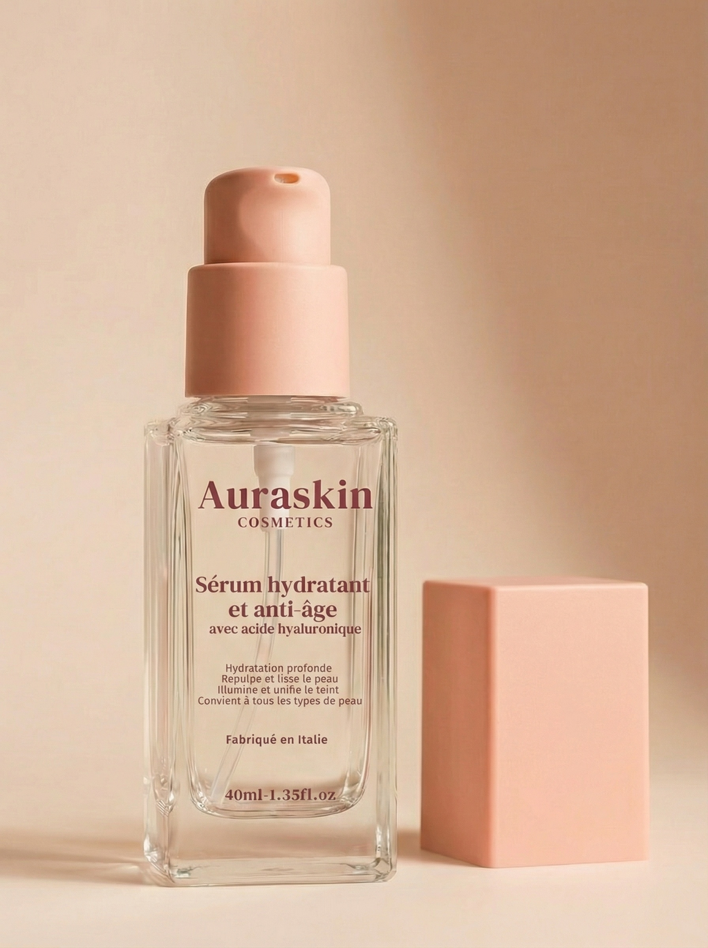 Sérum hydratant et anti-âge à l'acide hyaluronique