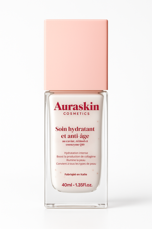 Soin hydratant et anti-âge au caviar, rétinol coenzyme Q10